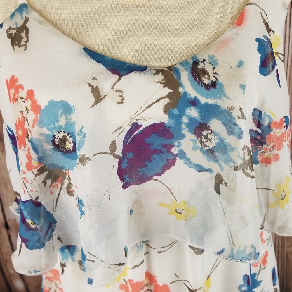 Charming Charlie | White Floral Adjustable Dress - Picture 4 of 8